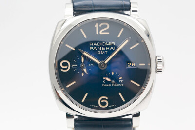 Panerai 沛納海 Radiomir1940 Pam946 藍色煙燻面盤三日動力儲存兩地時間 2019盒單齊全 45mm