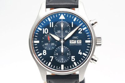 IWC 萬國錶 飛行員系列 IW377714 藍面小王子特別版 計時累計功能日期星期顯示 盒單齊全 43mm