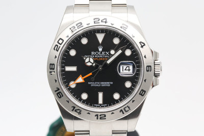 Rolex 勞力士 ExplorerII 216570 探險家二號黑面款 第二地時間顯示 2019保單膠膜齊全未使用品 42mm