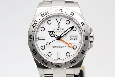 Rolex 勞力士 ExplorerII 216570 探險家二號白面款 第二地時間顯示 2019.04全新未使用 42mm