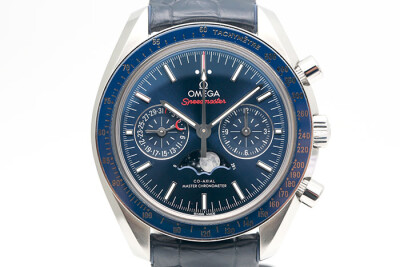 Omega 歐米茄 Speedmaster超霸月像顯示  30433445203001 藍色面盤計時累計 2022.10盒單齊全 44.25mm
