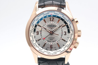 Vulcain 窩祿堅 Cricket GMT 100508.030 18K玫瑰金 招牌響鈴功能提示世界時區顯示 42mm