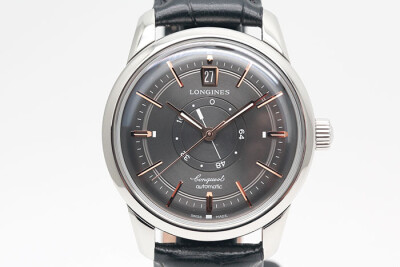 Longines浪琴 Conquest復刻系列 L16484622 中央動力儲存顯示 灰色面盤 2024.03台灣保單 38mm