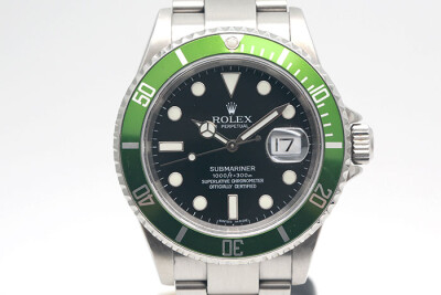 Rolex 勞力士 Submariner 16610LV 鋼製300米潛水錶 一代綠水鬼 3135機芯 2005.11盒單齊全 40mm