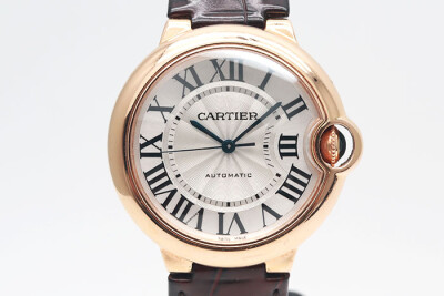 Cartier 卡地亞 藍氣球系列 W6900456 18K玫瑰金 銀色面盤羅馬時標 自動上鍊機芯 盒單齊全 36mm