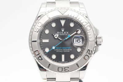 Rolex 勞力士 Yacht-Master 116622 遊艇名仕鋼及鉑金外圈 灰色面盤 2018盒單齊全 40mm