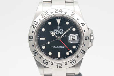 Rolex 勞力士 ExplorerII 16570 探險家二號黑面款 第二地時間顯示 2005盒單齊全 40mm