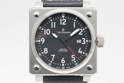 REVUE THOMMEN 梭曼 Airspeed Instrument Ref.16576.2137 航空設計錶款自動上鍊 盒單齊全 44mm