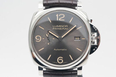 Panerai 沛納海 LuminorDue Pam943 薄型款自動上鍊 灰色三明治面盤 2019台灣保單 45mm