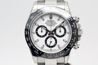 Rolex 勞力士 Daytona 116500LN 鋼製黑色陶瓷外圈 白色熊貓面盤計時累計功能 2022.10新式保單 40mm