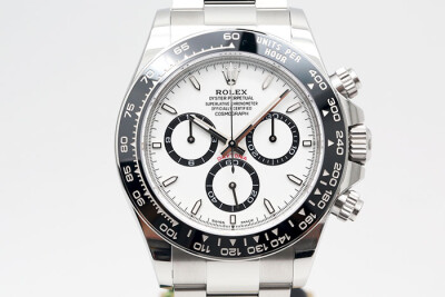 Rolex 勞力士 Daytona 126500LN 新款鋼製黑色陶瓷外圈 白色熊貓面盤計時累計功能 2025未使用品 40mm