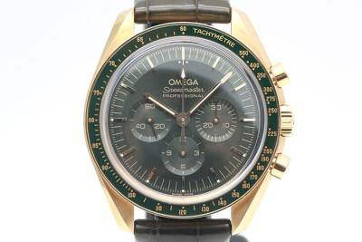 Omega 歐米茄 Speedmaster超霸登月系列 31063425010001 18K黃金綠色面盤陶瓷外圈 2022.12台灣保單 42mm