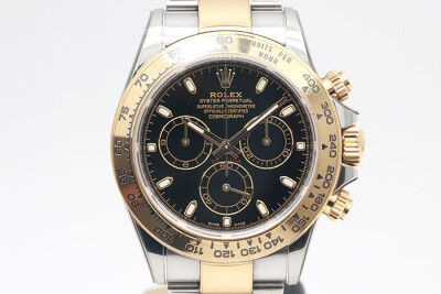 Rolex 勞力士 Daytona 116503 18K黃金及鋼 黑色面盤計時累計功能 2017盒單齊全 40mm